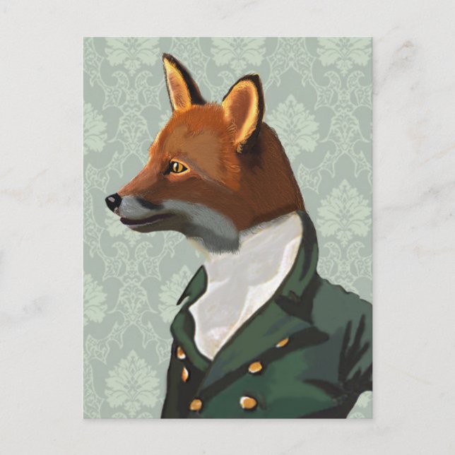 Postal Retrato de Dandy Fox 2 (Anverso)