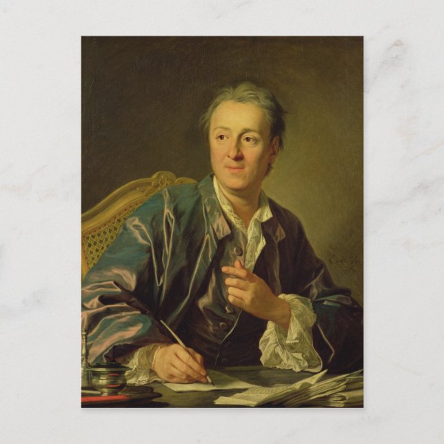 Postal Retrato de Denis Diderot 1767 (Anverso)