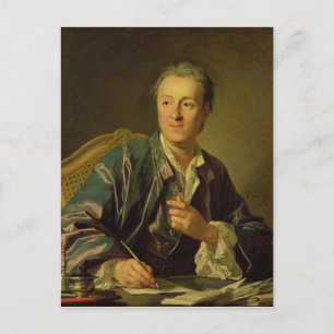 Postal Retrato de Denis Diderot 1767