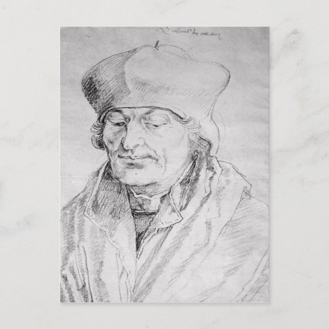 Postal Retrato de Desiderius Erasmus 1520 (Anverso)