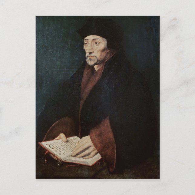 Postal Retrato de Desiderius Erasmus de Rotterdam (Anverso)