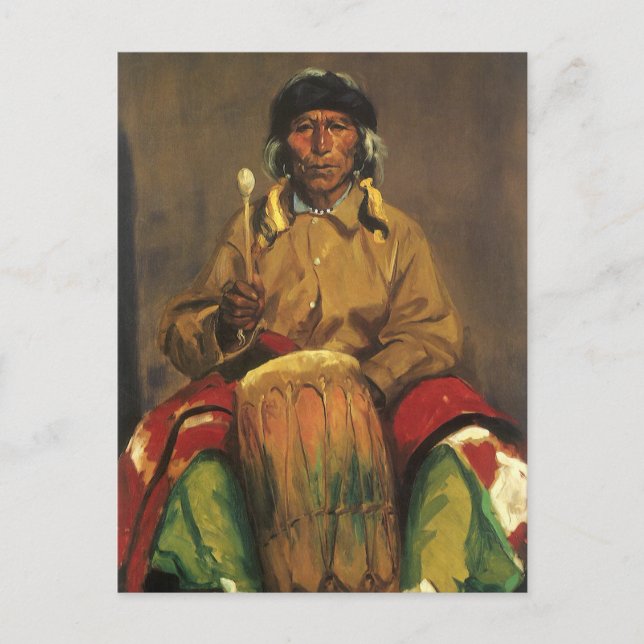 Postal Retrato de Dieguito Roybal por Robert Henri (Anverso)