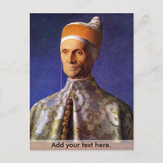 Postal Retrato de Dogen Leonardo Loredan por Bellini (Anverso)