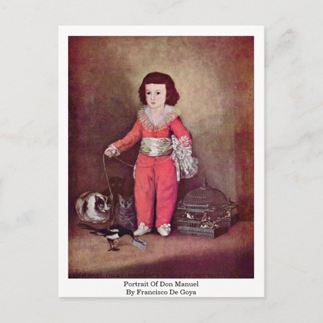 Postal Retrato De Don Manuel Por Francisco De Goya (Anverso)