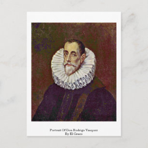 Postal Retrato De Don Rodrigo Vasquez Por El Greco