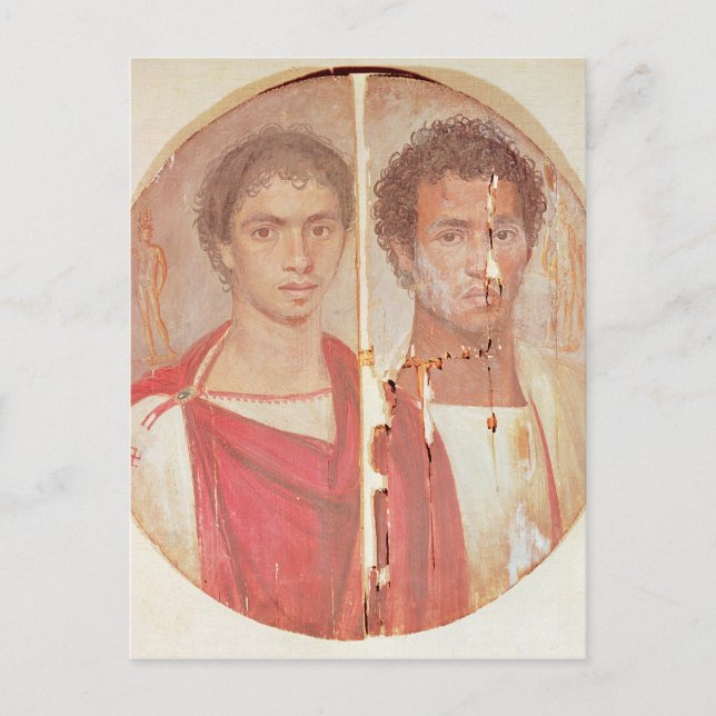 Postal Retrato de dos hermanos (Anverso)