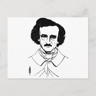 Postal Retrato de Edgar Allan Poe