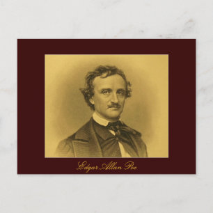 Postal Retrato de Edgar Allan Poe