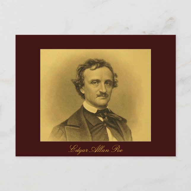 Postal Retrato de Edgar Allan Poe (Anverso)