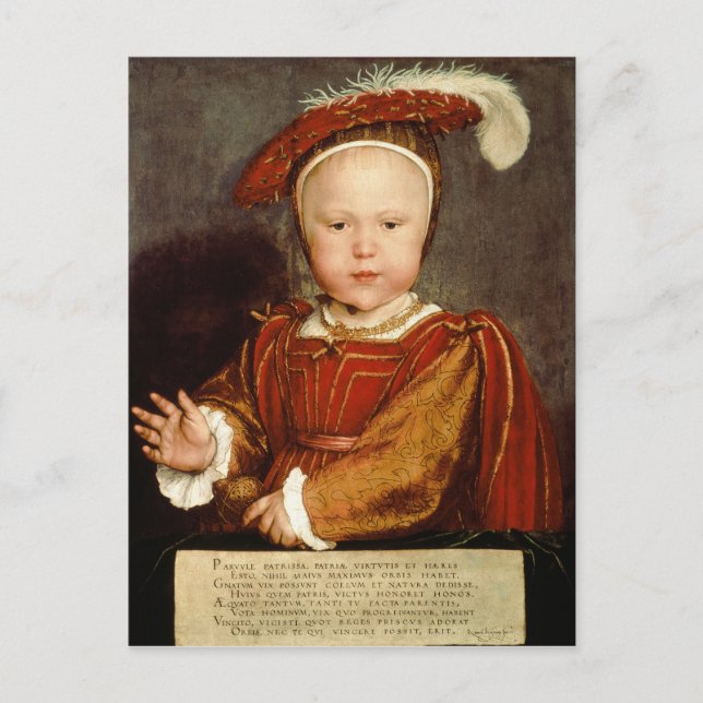 Postal Retrato de Eduardo VI como niño, c.1538 (Anverso)