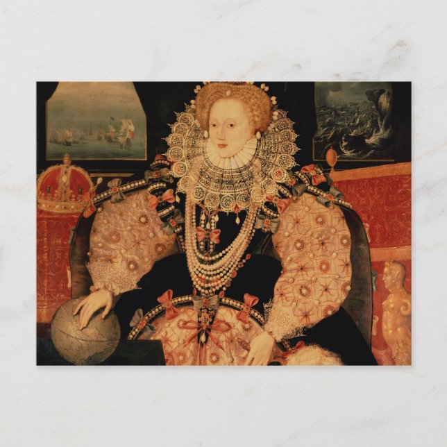 Postal Retrato de Elizabeth I, Armada, c.1588 (Anverso)
