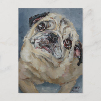 Postal Retrato de Elvis Puggy de Nancy Medina