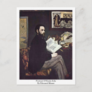 Postal Retrato De Emile Zola Por Edouard Manet