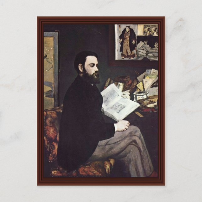 Postal Retrato De Emile Zola Por Manet Edouard (Anverso)