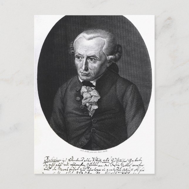 Postal Retrato de Emmanuel Kant (Anverso)