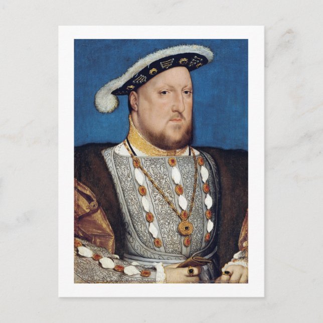 Postal Retrato de Enrique VIII de Inglaterra, Holbein (Anverso)