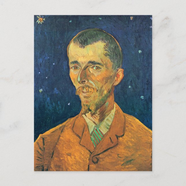 Postal Retrato de Eugene Boch, Bella Artes Van Gogh (Anverso)