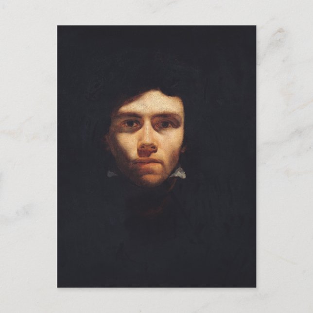 Postal Retrato de Eugene Delacroix c.1818-19 (Anverso)