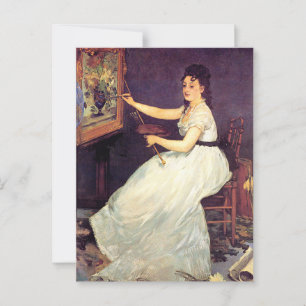 Postal Retrato de Eva Gonzales