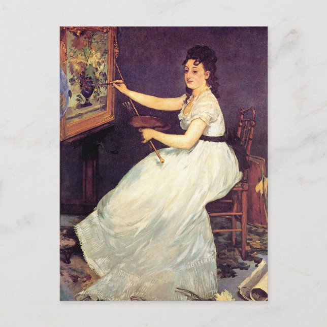 Postal Retrato de Eva Gonzales (Anverso)