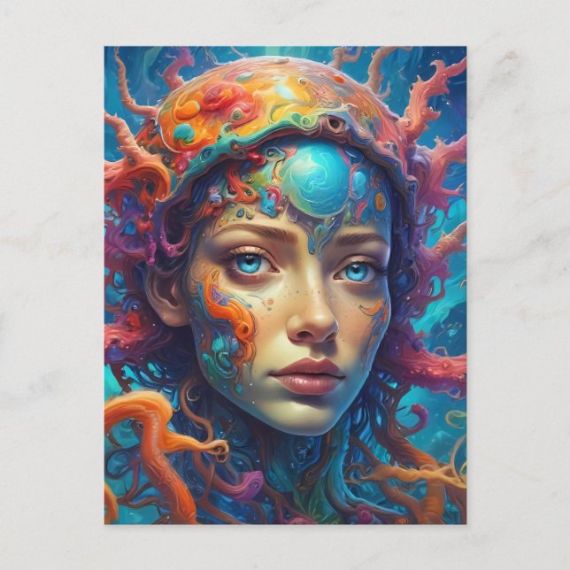 Postal Retrato de fantasía (Anverso)