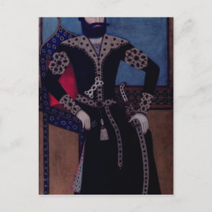 Postal Retrato de Fath-Ali, Shah de Irán ,