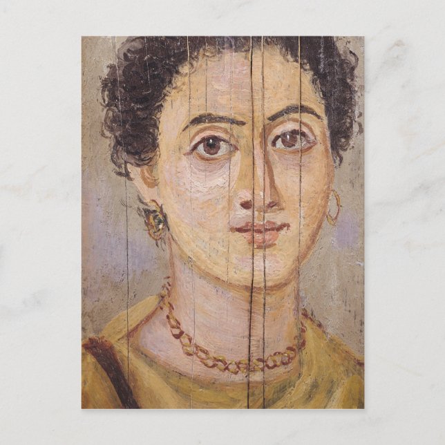 Postal Retrato de Fayum de una mujer (Anverso)