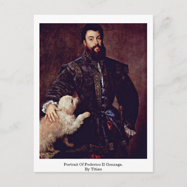 Postal Retrato De Federico Ii Gonzaga. Por Titian (Anverso)