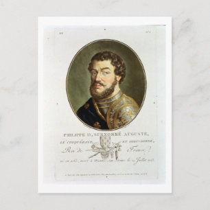 Postal Retrato de Felipe II, llamado Agustus, Rey de Fr