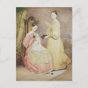 Postal Retrato de Florence Nightingale y su