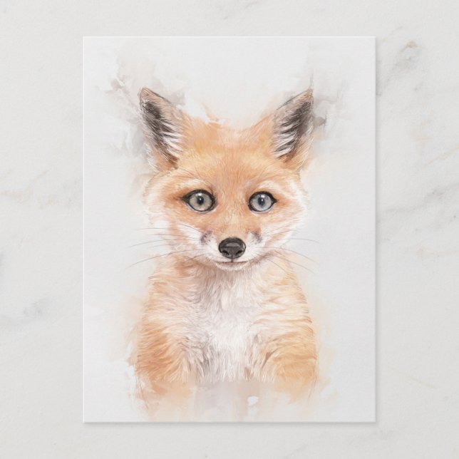 Postal Retrato de Fox Cub (Anverso)