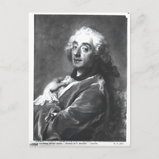 Postal Retrato de Francois Boucher 1741 (Anverso)