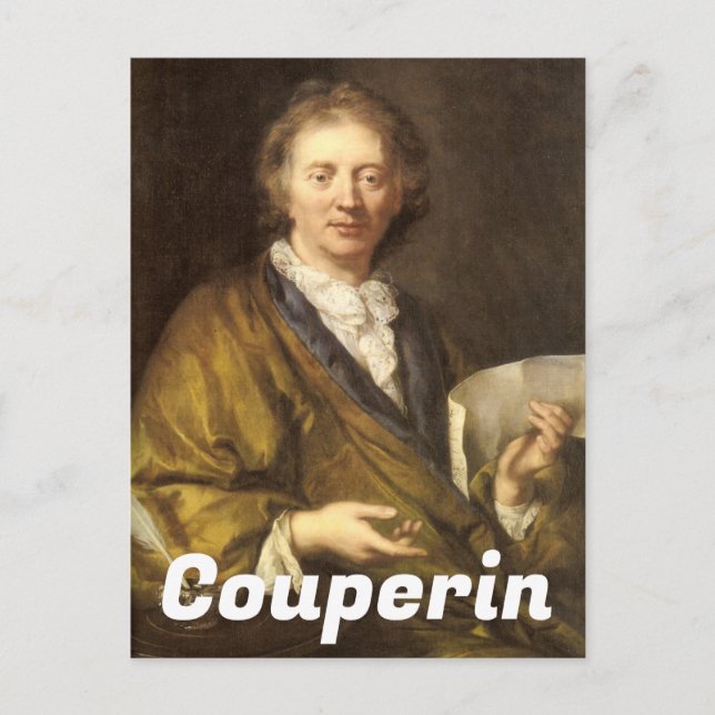 Postal Retrato de François Couperin (Anverso)