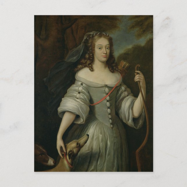 Postal Retrato de Francoise Louise de la Baume (Anverso)