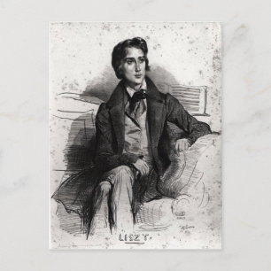 Postal Retrato de Franz Liszt agosto 1832