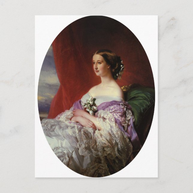 Postal Retrato de Franz Xaver Winterhalter (Anverso)