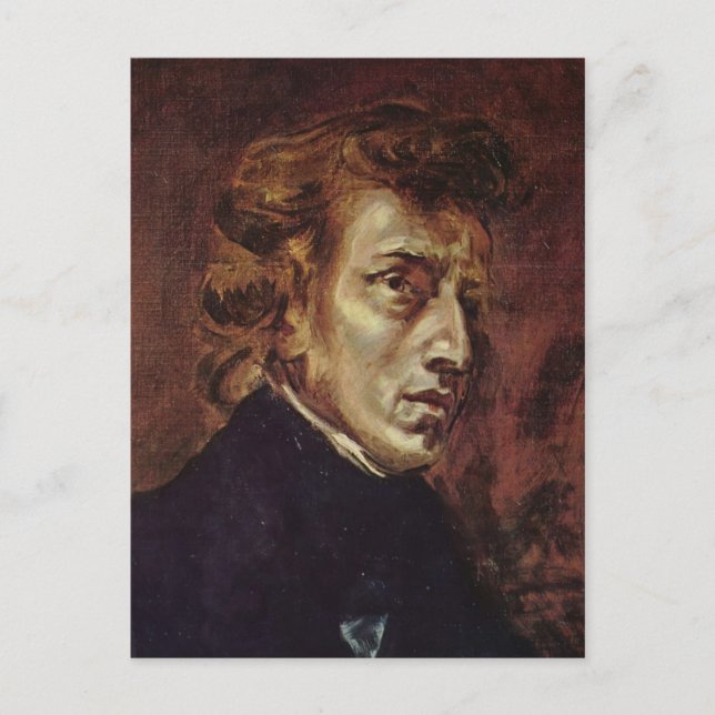 Postal Retrato de Frédéric Chopin (Anverso)