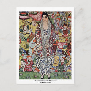 Postal Retrato De Friederike Maria Beer De Klimt Gustav
