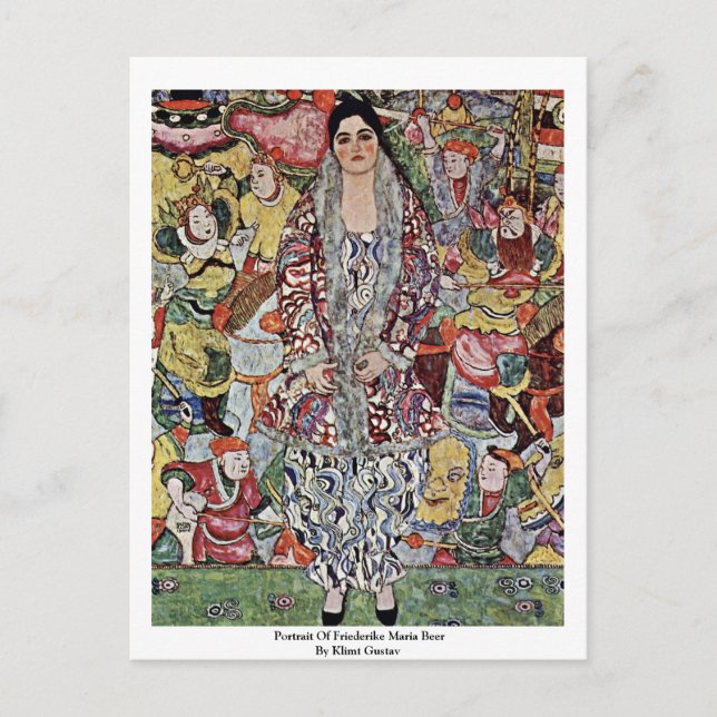 Postal Retrato De Friederike Maria Beer De Klimt Gustav (Anverso)