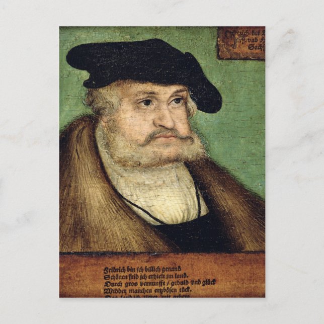 Postal Retrato de Friedrich III Elector de Sajonia (Anverso)