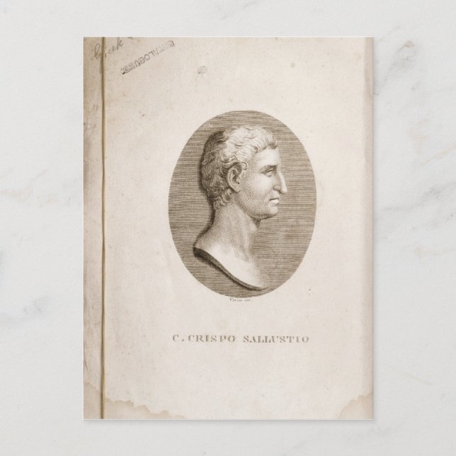 Postal Retrato de Gaius Crispus Sallust (Anverso)