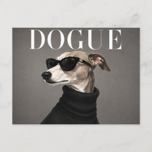 Postal Retrato de galgo italiano de lujo