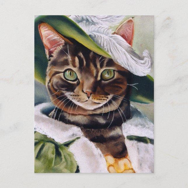 Postal Retrato de gato (Anverso)