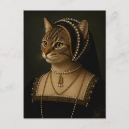 Postal Retrato de gato de Ana Bolena - Reina Tudor Renaci