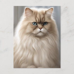 Postal Retrato de gato persa pastel