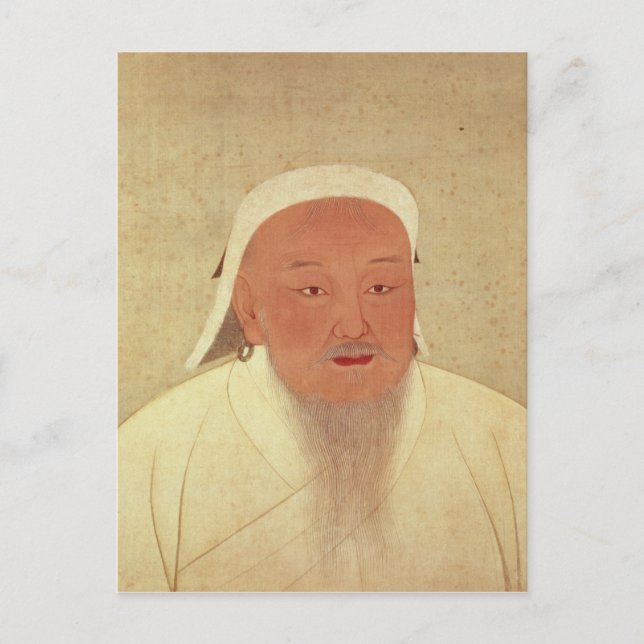 Postal Retrato de Genghis Khan, Mongol Khan (Anverso)