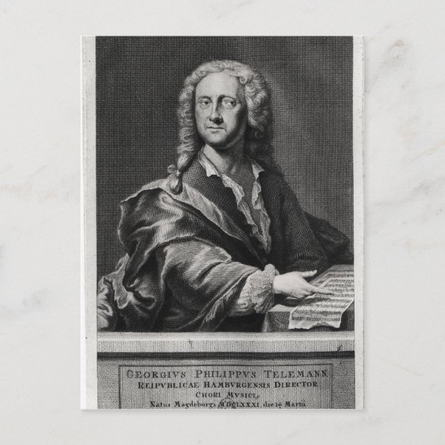 Postal Retrato de Georg Philipp Telemann (Anverso)