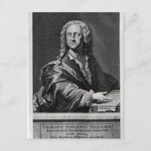 Postal Retrato de Georg Philipp Telemann