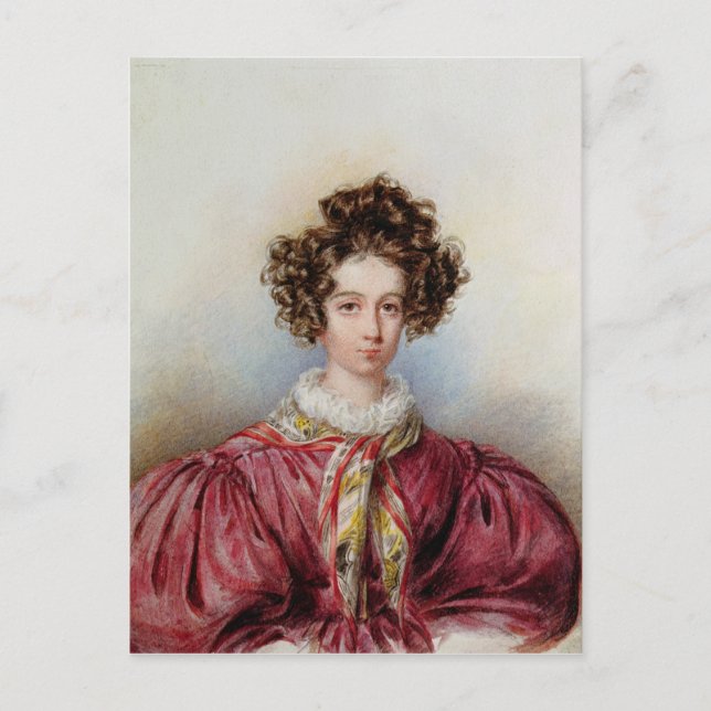 Postal Retrato de George Sand 1830 (Anverso)