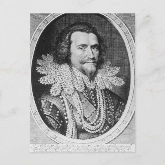 Postal Retrato de George Villiers (Anverso)